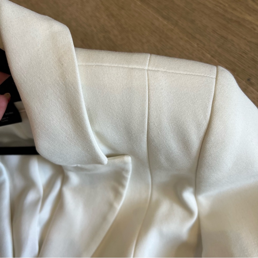 White Structured Thick Blazer Jacket - image 5